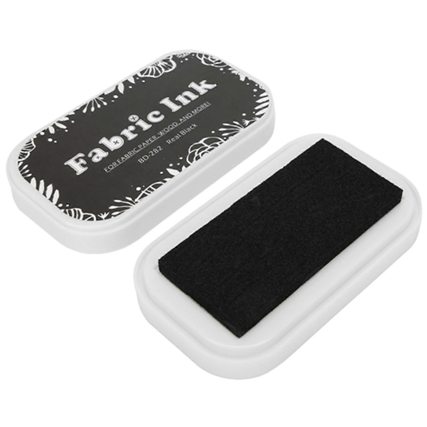 Tampon encreur coloré en éponge de style restauration, accessoires de bricolage pour tampon en caoutchouc, papier, tissu BD-282 noir