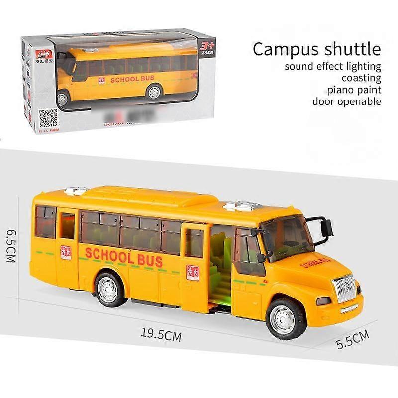 (1 set) schoolbus voor kinderen politie schoolbus schoolbus speelgoedauto (schoolbus c1905 - te openen - traagheid)