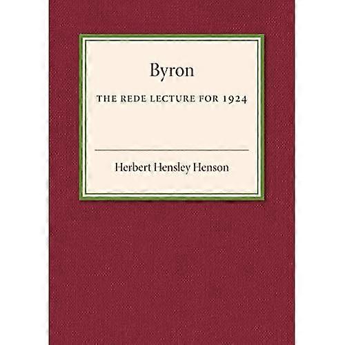 Byron: de Rede-lezing voor 1924