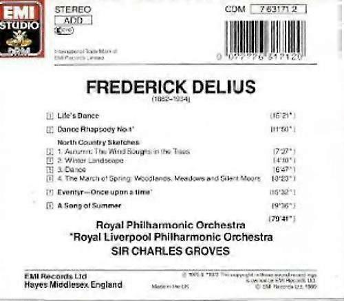 Delius Sketches RhapsRpo CD