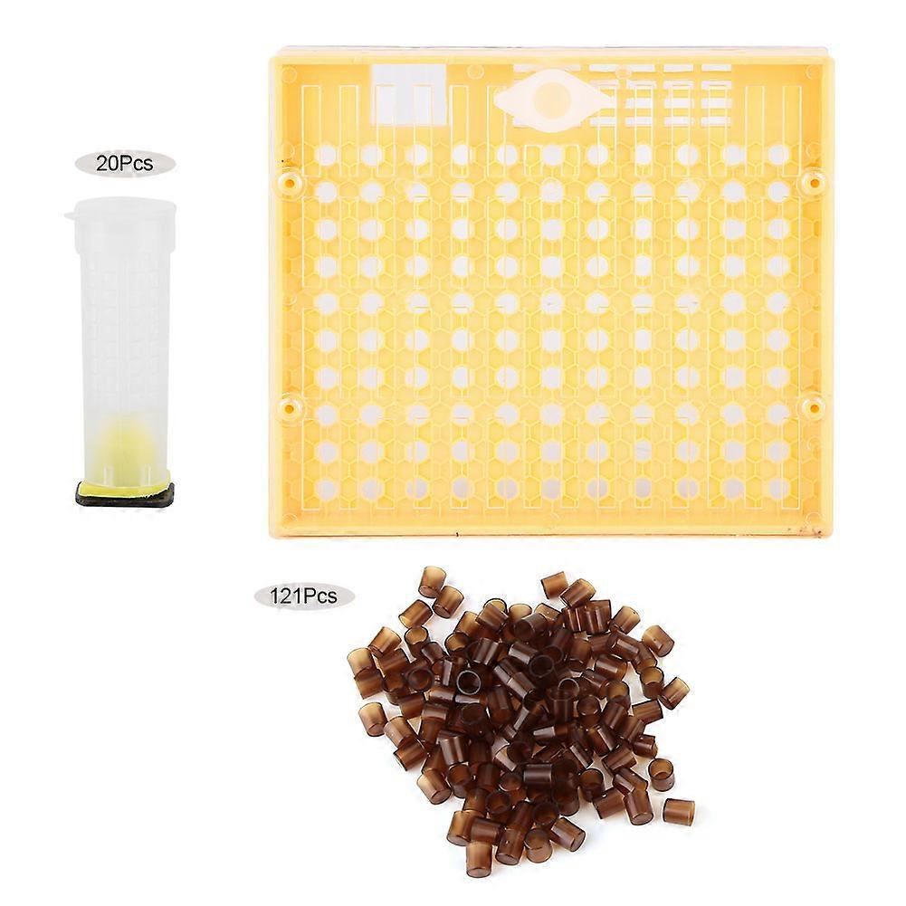 Beekeeping Rearing Cup Kit Queen Bee Cages Beekeeper Equipment (121PCS)