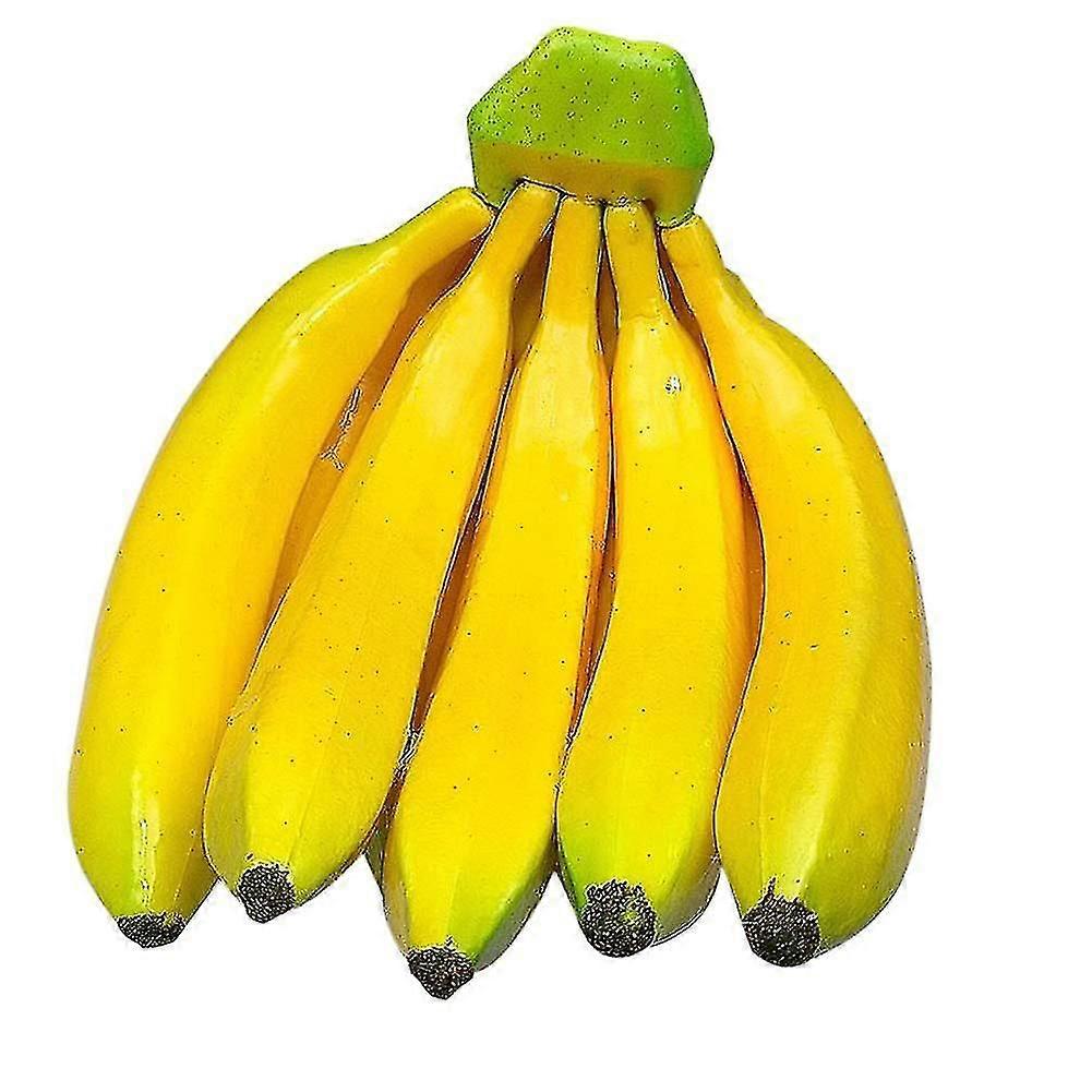 Artificial Bananas Simulation Fake Fruit Realistic Banana Bunch Decorative Fruit