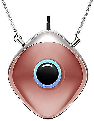 Portable Air Purifier Necklace Mini Wearable USB Charging 28H Negative Ion GeneratorPink
