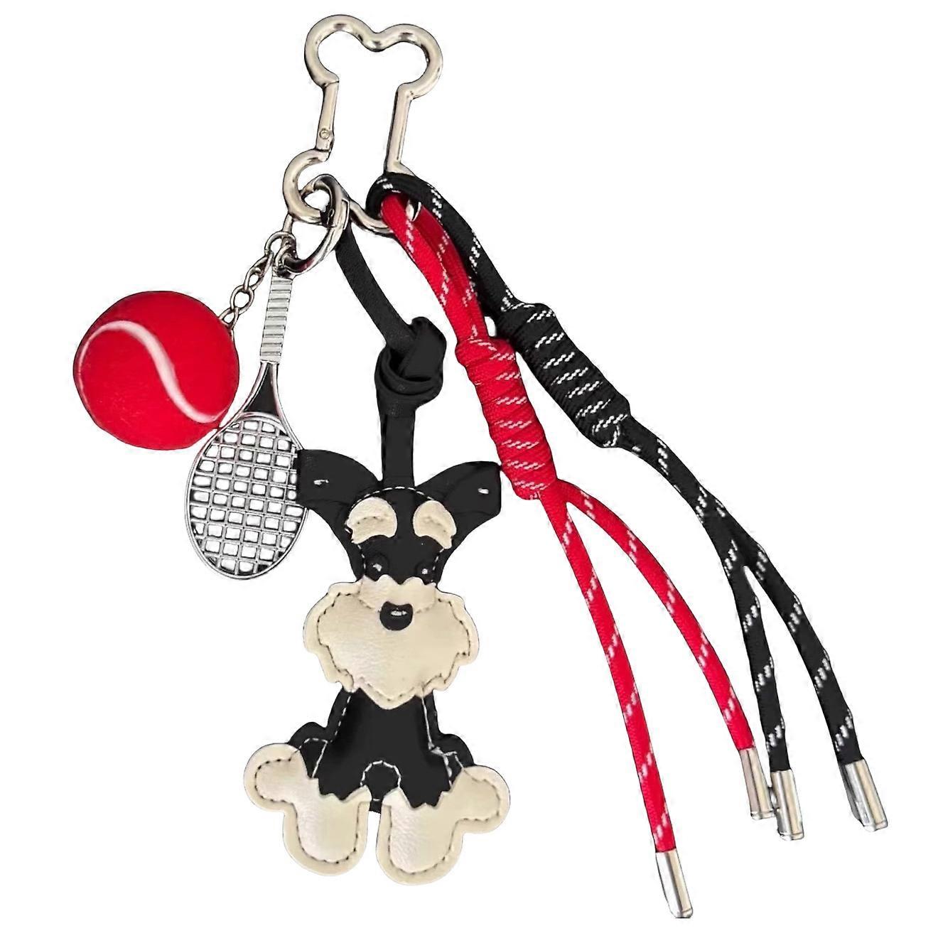 Lightweight Schnauzer Key Holder Bag Ornament Lovely Dog Charm Keychain For Adding Fun And Personality to Handbag