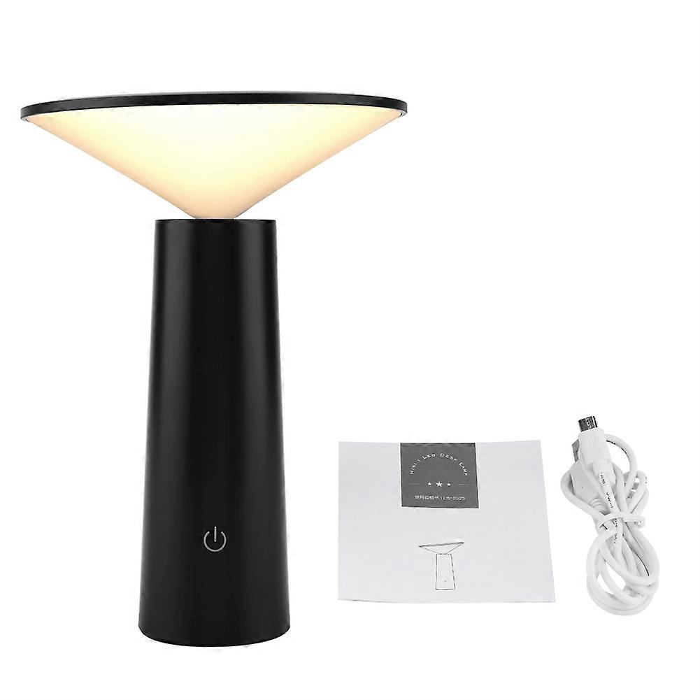 Sample Dimmable USB Charging LED Table Light Touch Control Desk Lamp for Study Bedroom Black