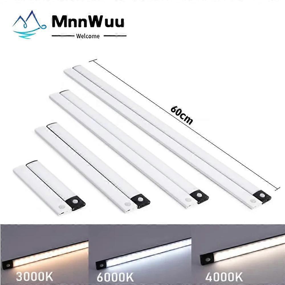 3 Color Motion Sensor Under Cabinet LED Night Light USB Rechargeable Closet Light Kitchen Bedroom Lighting Kitchen Wall Lamp