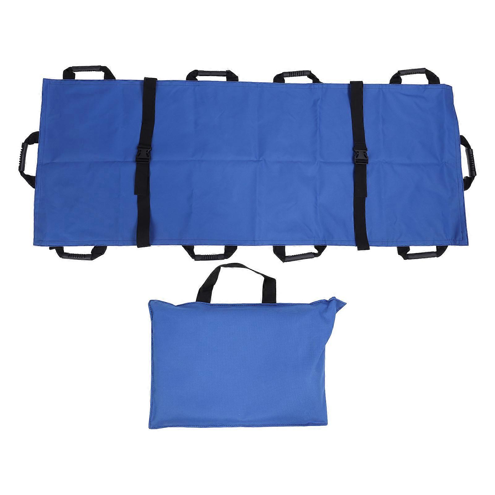 KSTEE Positioning Bed Pad, Repositioning Transfer Sheet, Lift, Patient Turn, Reusable, Washable, 10 Handles, Blue Oxford Fabric