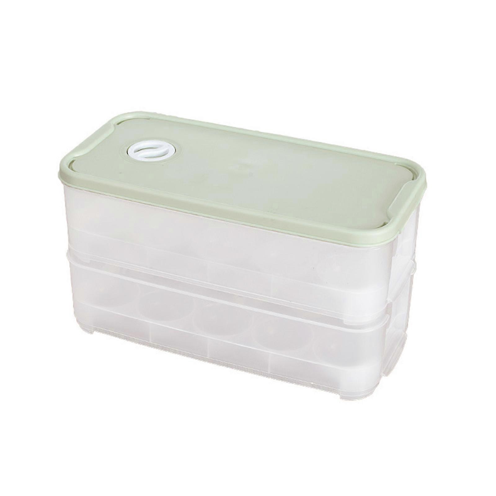 10/20 Grid Egg Storage Box Stackable for Fresh Storage Refrigerator Container with Lid for Fridge Kitchen