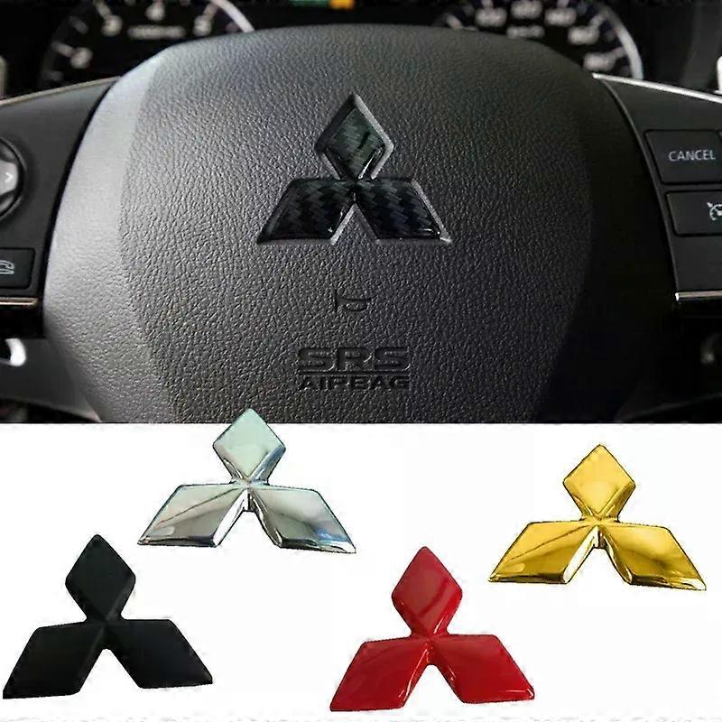 Accessori per adesivi per emblema del volante dell'auto in ABS per Mitsubishi ASX EVO Lancer Montero Mirage Outlander Grandis Pajero
