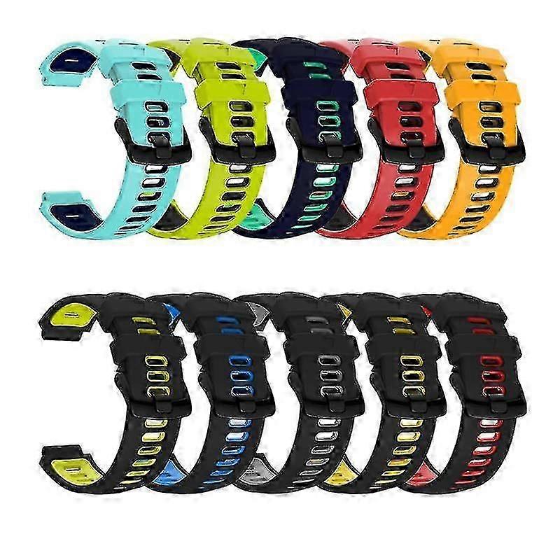 Silicone Steel Buckle Strap For Garmin Forerunner 220 230 235 620 630 Two-color-A01
