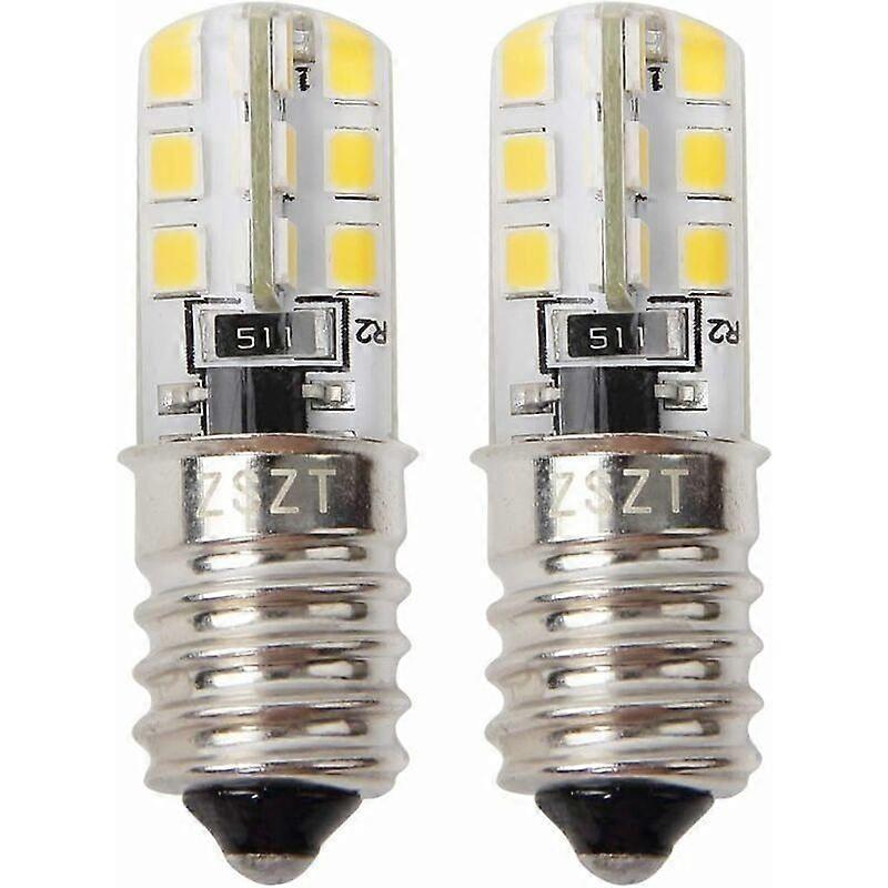 LED E14 2W Fridge Bulb, Warm White, Waterproof, 2-Pack