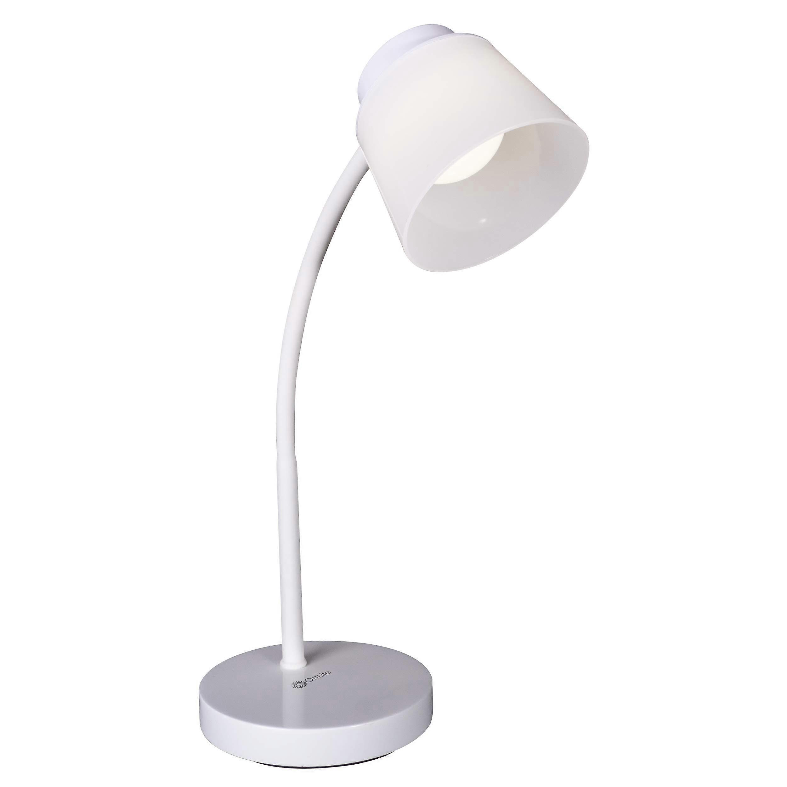 Modern White Table Lamp for Work - Adjustable LED Desk Light, Minimalist Design, Energy Efficient, Home Office Compatible