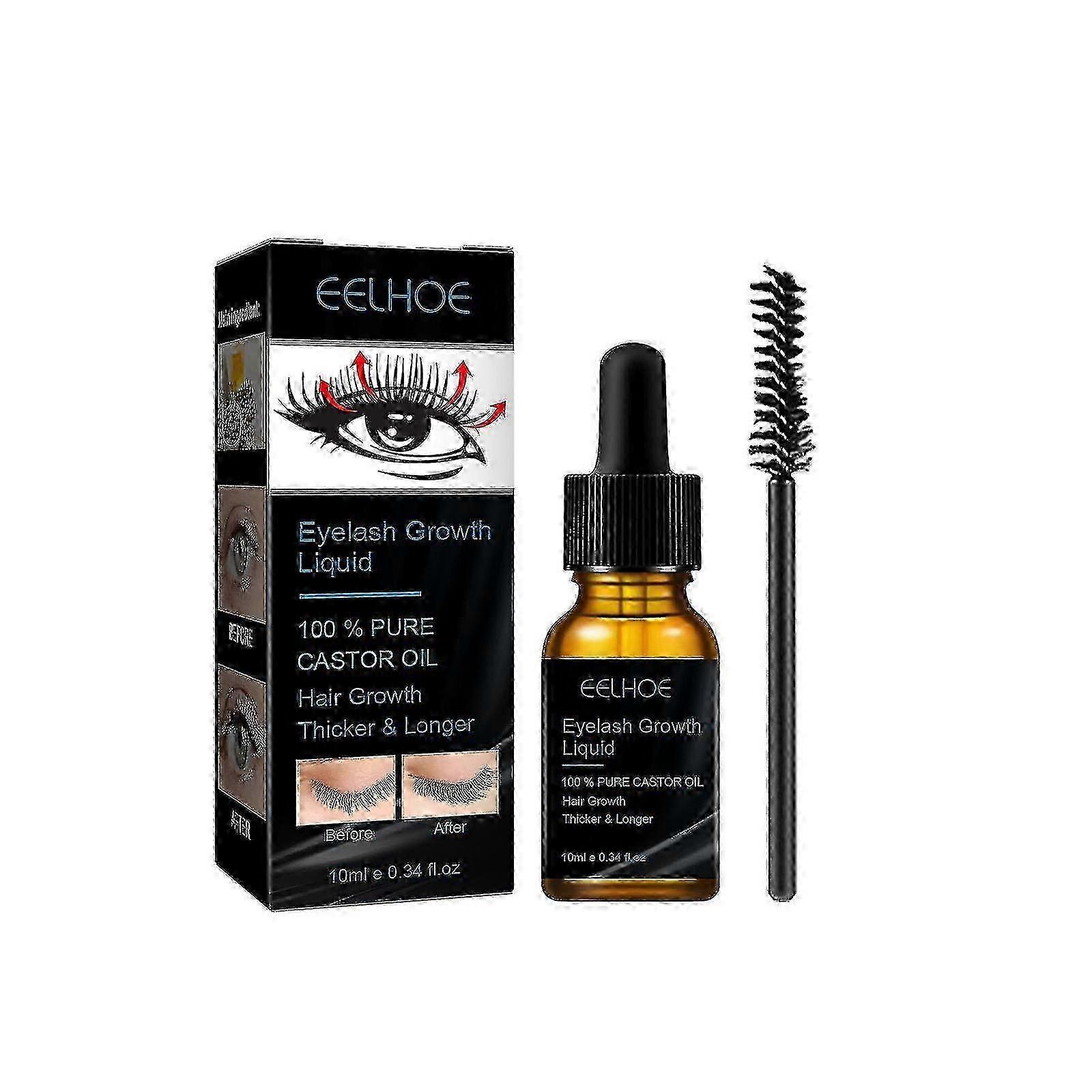 ricinusolie mascara naturlige tykke øjenvipper slanke tyk krøllet sort smuk sømløs masar