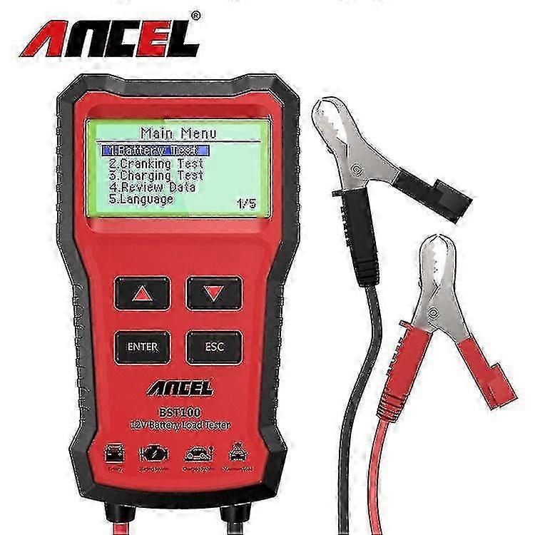 Red Digital Car Battery Tester Load Test And Analyzer Of Battery Life Percentage,voltage, Resistance