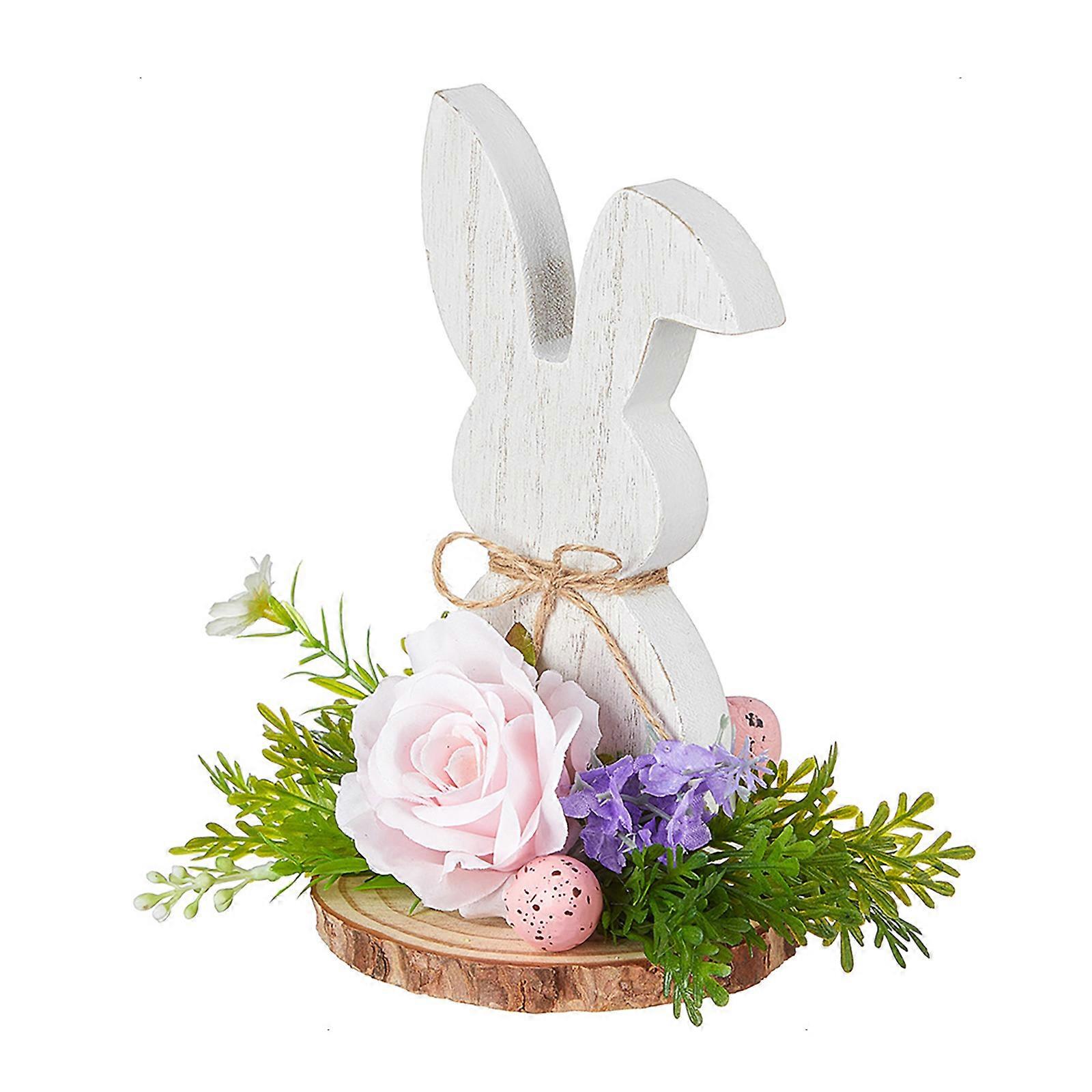 Artistic Wood Rabbit Easters Bunnys Figurine for Enthusiasts Of Handicrafts and Decoration