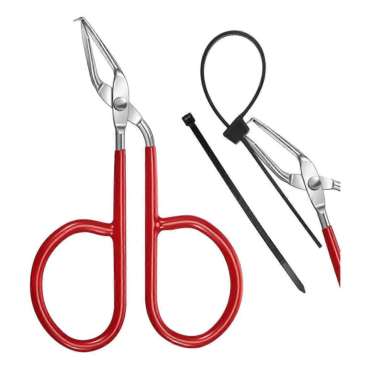 Cable Tie Opener Zip Tie Cable Tie Remover Tool Stainless Steel Zip Tie Cutter Tool with Silicone H