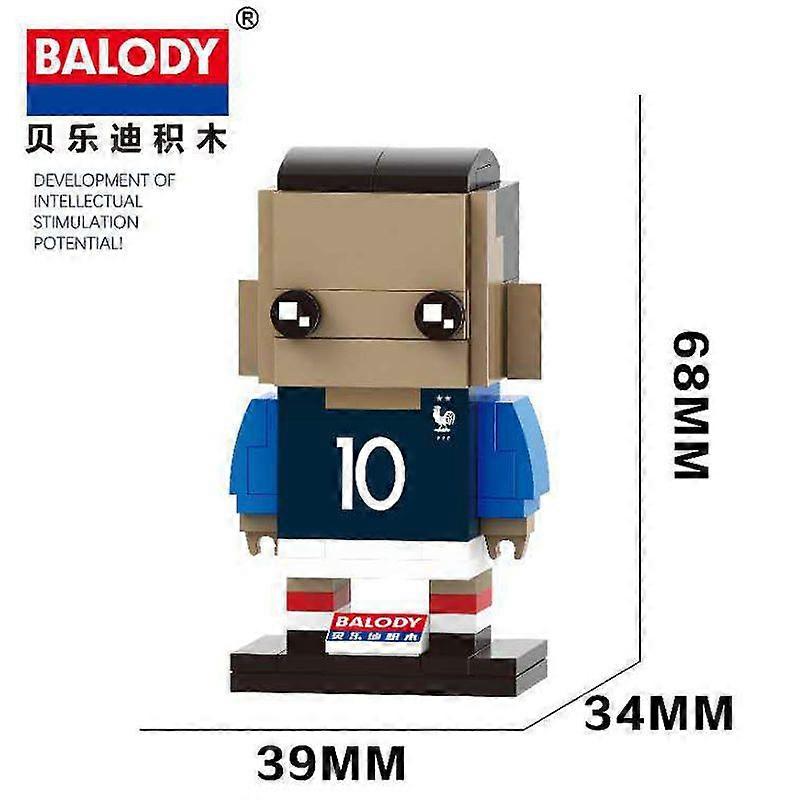 Mbappe 101 stk VM fotball monterte leker gutter gaver voksne byggeklossleker