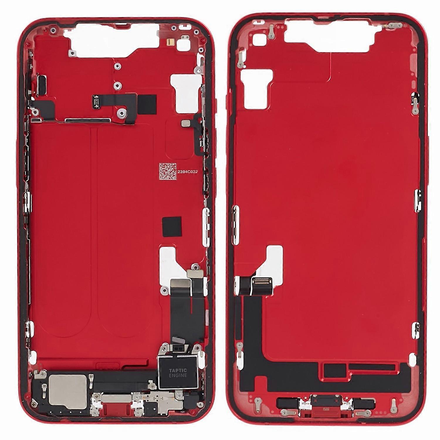 For iPhone 14 Plus OEM Disassembly Middle Plate Frame Spare Part-Red