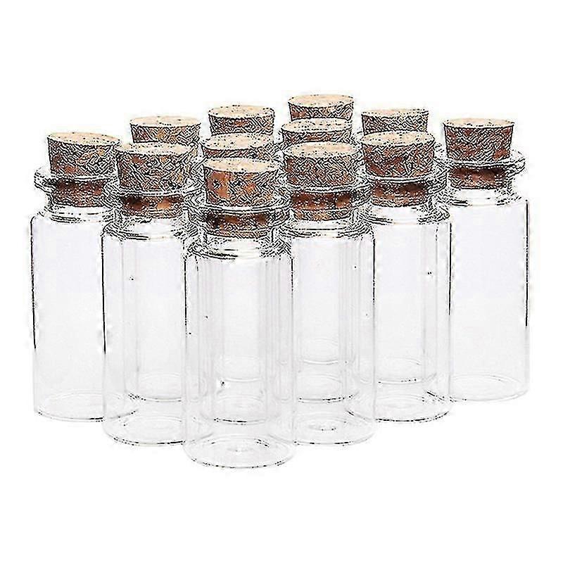 20 stk hætteglas flasker Miniglas med korkprop ønskeflasker, til bryllupper, kreationer og indretning