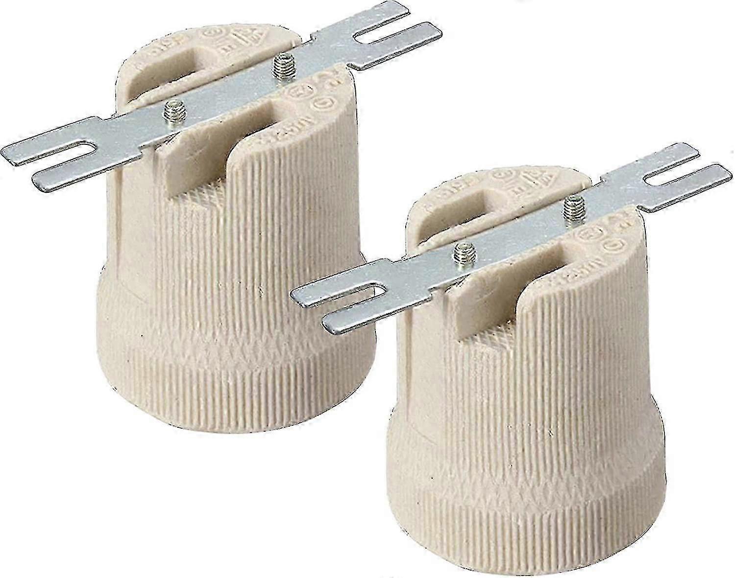 E27 Lamp Holder, Screw E27 Ceramic Porcelain Socket Light Bulb Holder, For Led,cfl,halogen Incandescent E27 Base Light Sources(2pcs,size:220v)-sfygv