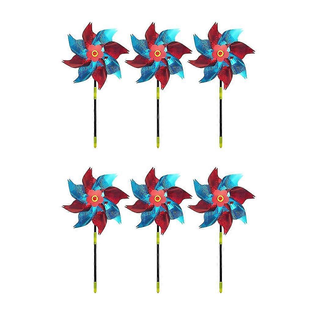 6pcs Bird Repellents Windmills Multifunction Garden Yard Party Background