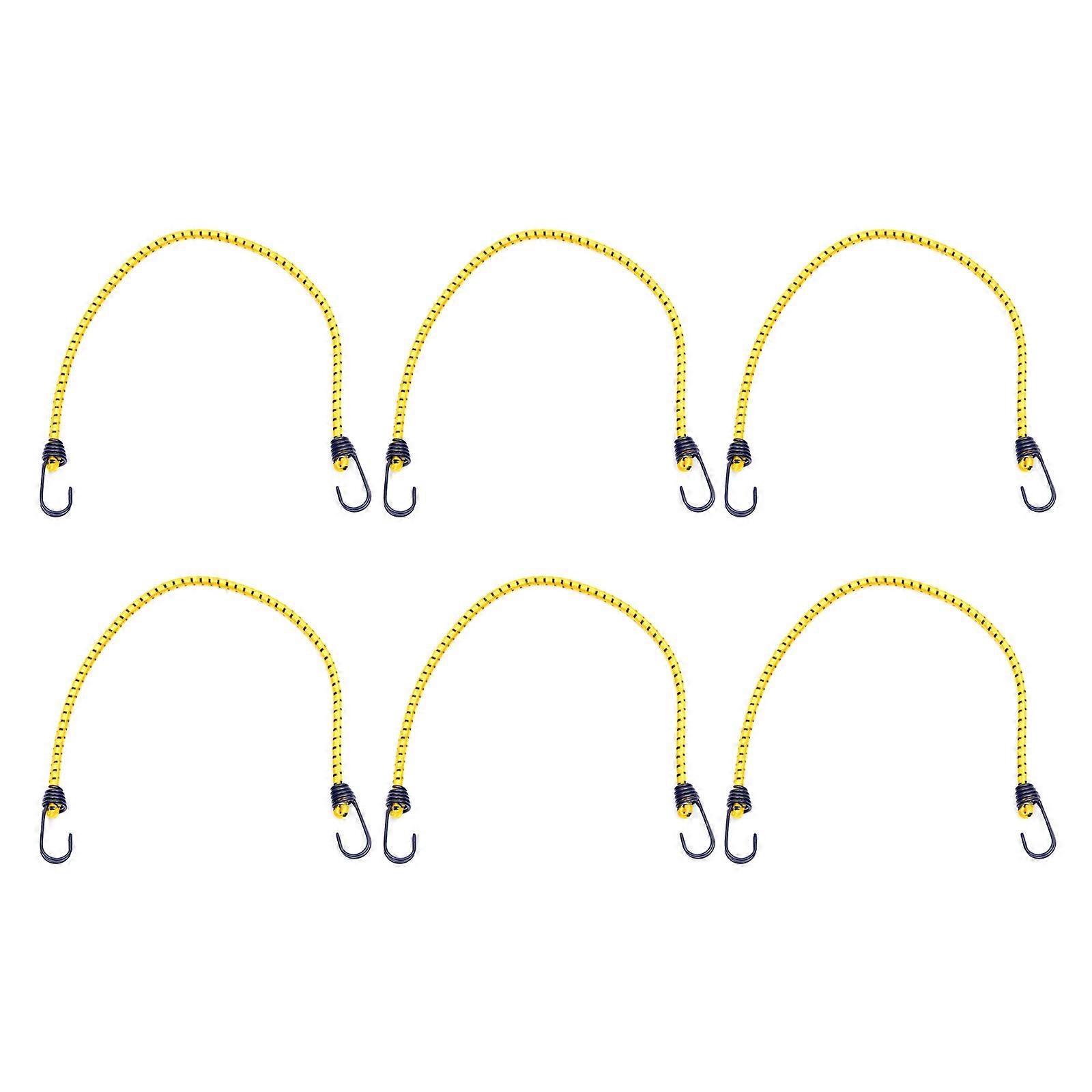 6pack Regulable Rubber Tie Multipurpose Stretch Rope Furniture Moving Strap for Motorcycles, Furniture, and Bikes  Yellow