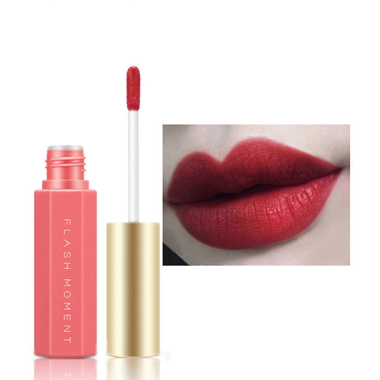 Brillant à lèvres Velouté Antiadhésif Imperméable à l’eau Longue Durée Finition Mate Rouge à Lèvres Liquide Rouge à Lèvres Haute Pigmentation Pour Femmes Fille 6