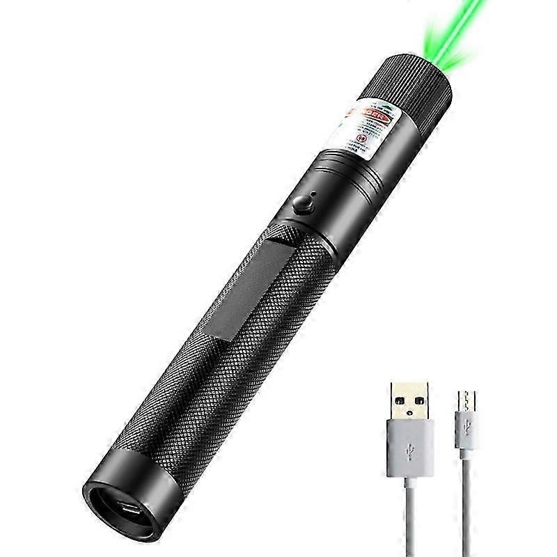 USB Rechargeable Green Light Pointer High-power Presentation Projector Pen