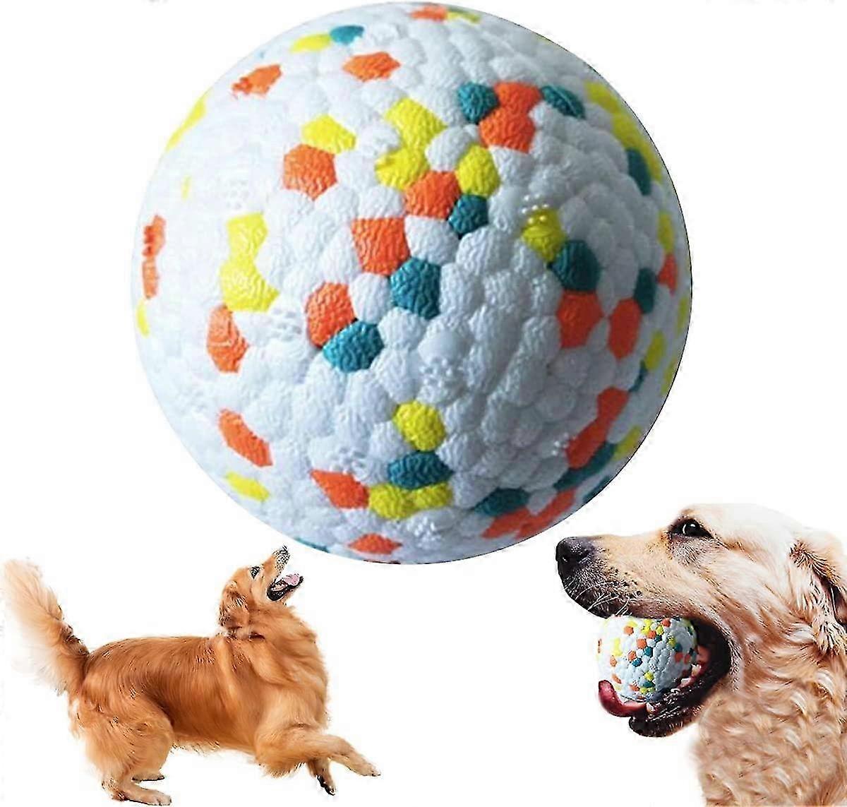 Indestructible Dog Ball for Large and Small Dogs (Green blue)