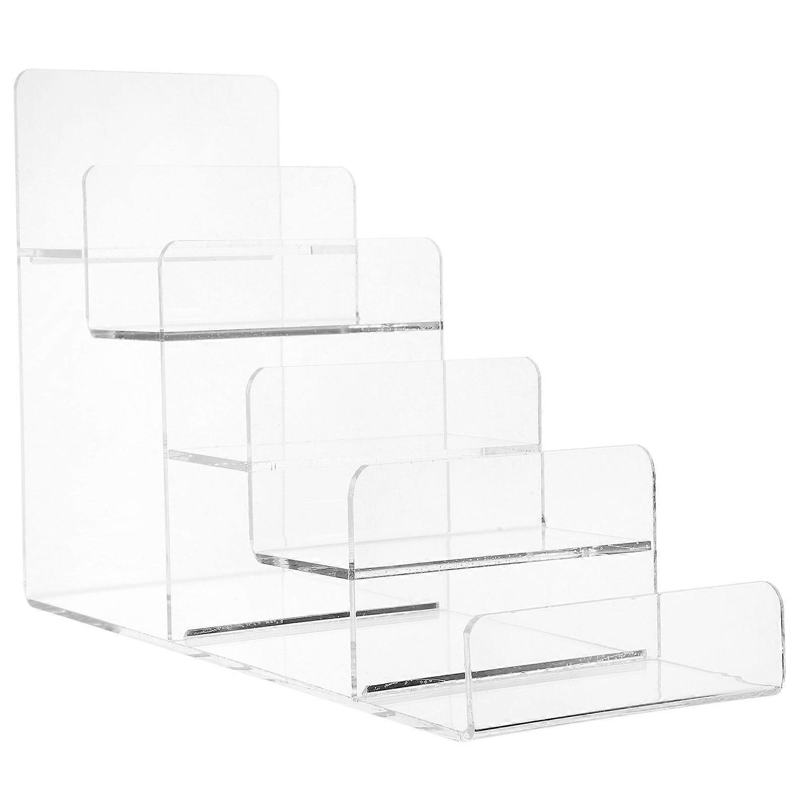 Clear Multi-Tier Display Stand Acrylic Riser Display Stand Wallet Organizer