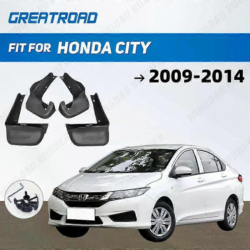 اللوحات الطينية لهوندا سيتي 2009 - 2014 2010 2011 2012 2013 MudFlaps الأمامي الخلفي الحاجز سيارة الملحقات