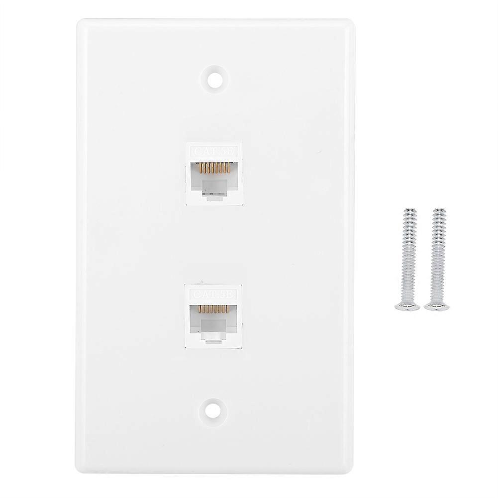 Effortless Networking Solution, White Wallplate with Keystone Jacks for Flexible Connections