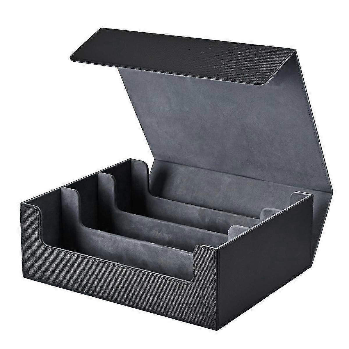 Card Storage Box for Trading Cards, Magnetic Closure Card Holder Top Side-Loading Deck Case Game Ca JP