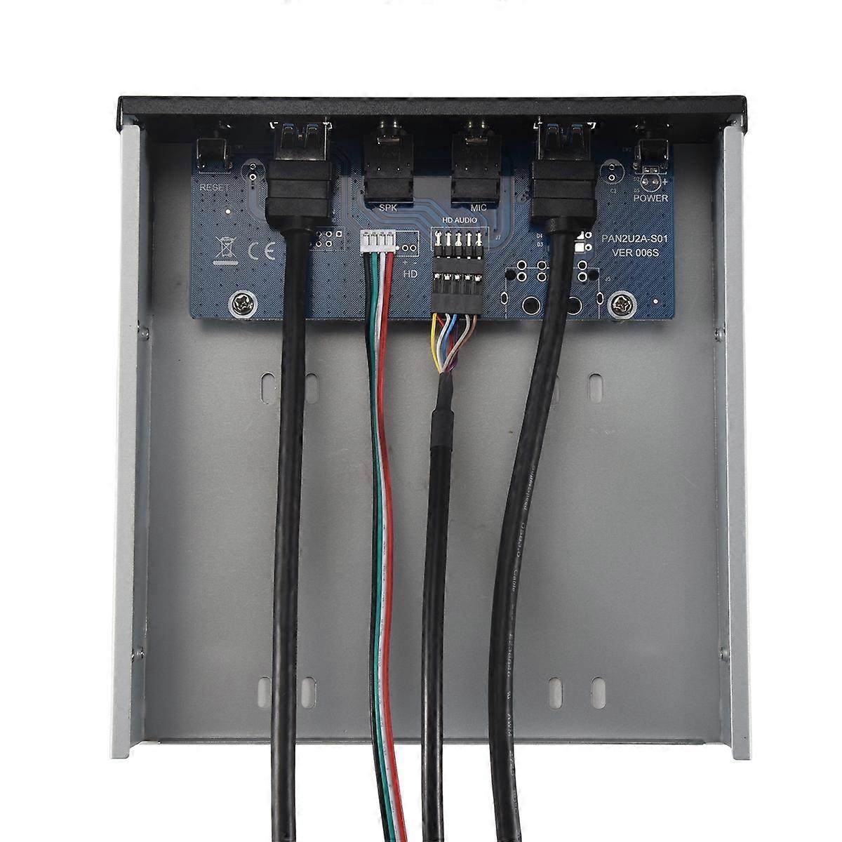 Usb 3.0 2 Port Optical Drive Front Panel Expansion Adapter Usb 3.0 Hub +Hd Audio+Power Switch Button