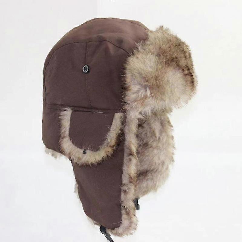 Taslan Ushanka Trapper Hat - Berretto invernale caldo in stile russo foderato in pelliccia sintetica