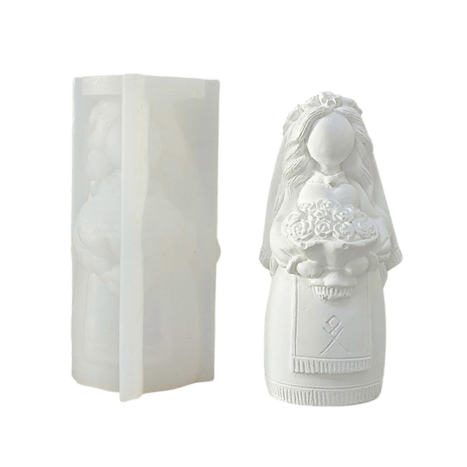3D Bride Silicone Mold Candle Making Moulds Suitable for Creating Delicate Handmade Candle Soaps and Cake Decorations