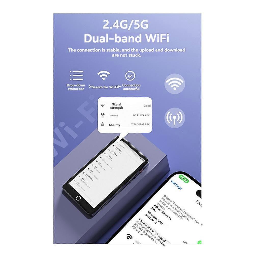 MP4 MP3 player WiFi Bluetooth 5.0 Audio Device Touch Operation
