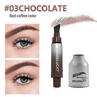 Brow-fection, Brow Fection Angled Brush Dip, wasserfester Stift schokolade