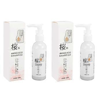 2pcs Sakura Hair Shampoo 100ml Cleaning Sakura Repairing Follicles Shampoo for Daily Life