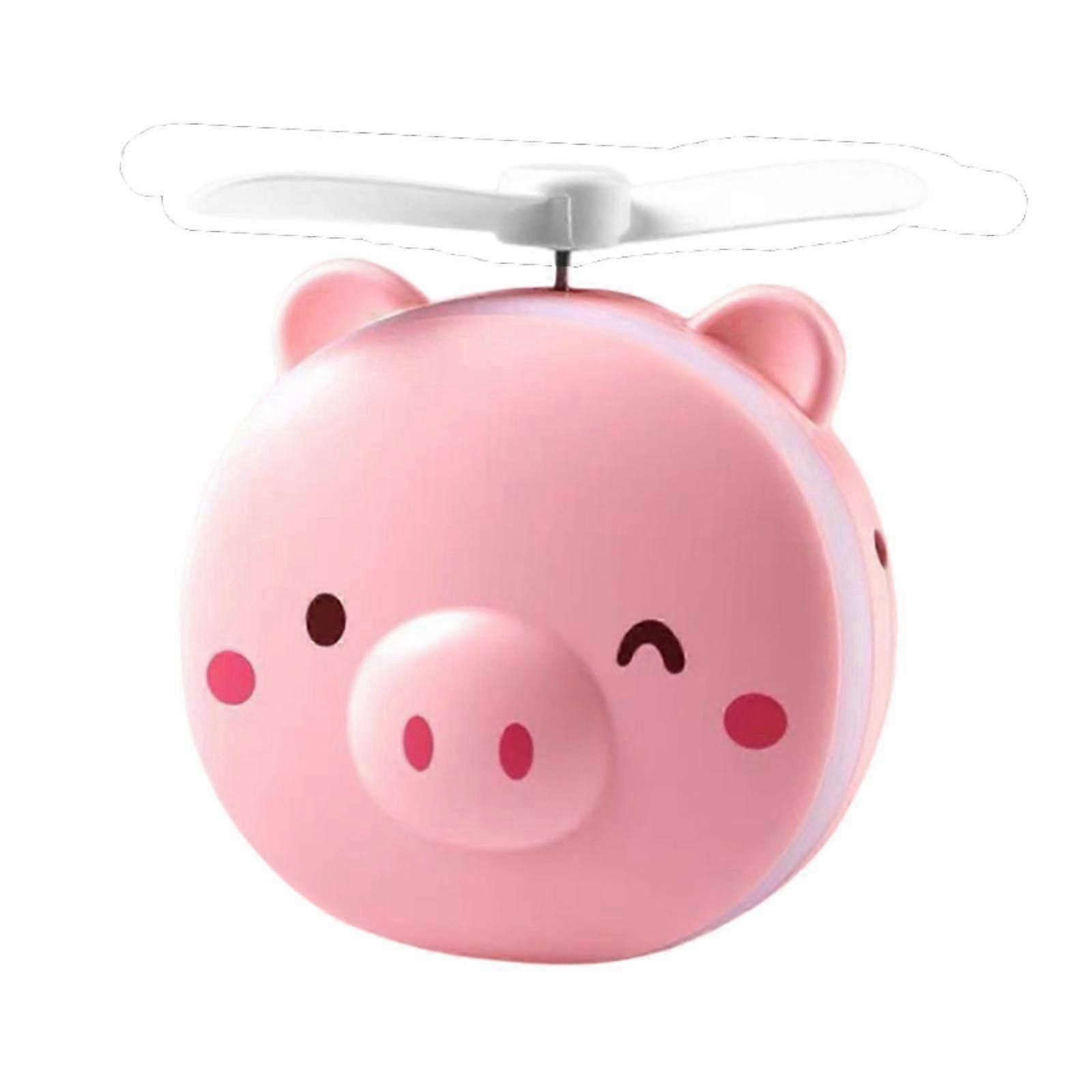 Lighted Travel Makeup Mirror with Fan USB LED Purse Mirror for Picnic Office Round eyes