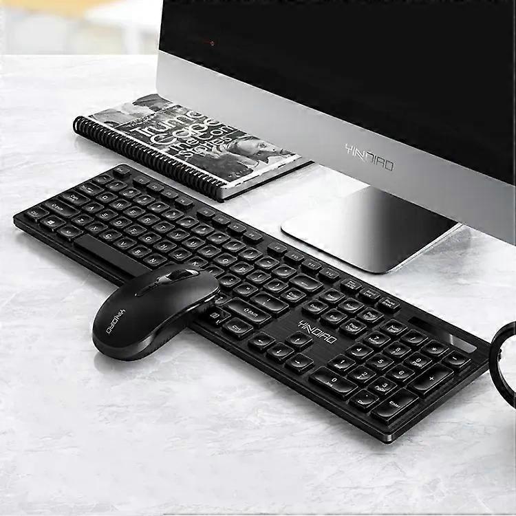 Wireless Keyboard and Mouse Set-Silent,Business Office,YINDIAO V3 Max