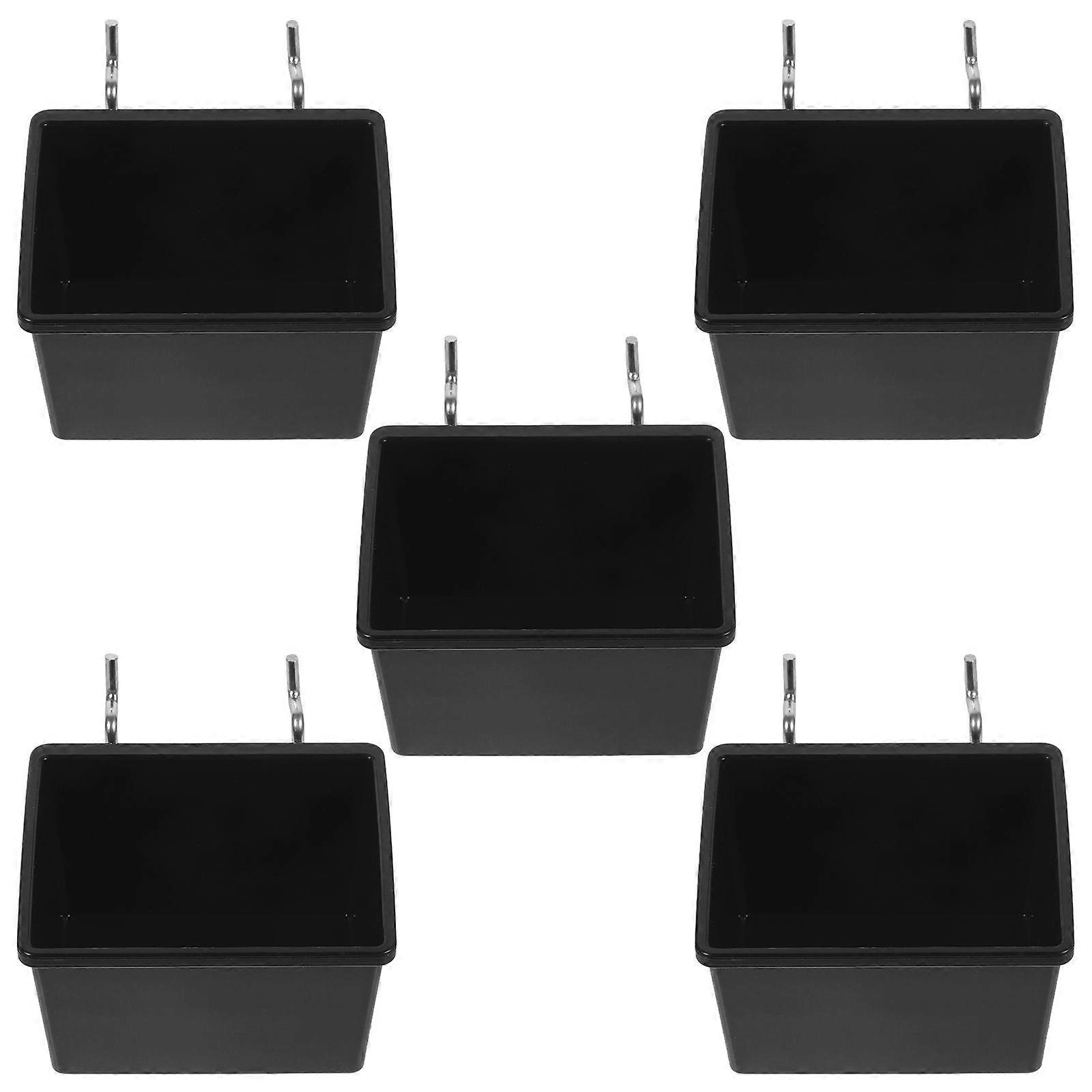 5pcs פחי לוח מחורץ חנות פחי אחסון לוח מוסך חנות פחי שירות מארגני לוח מחורץ קיר