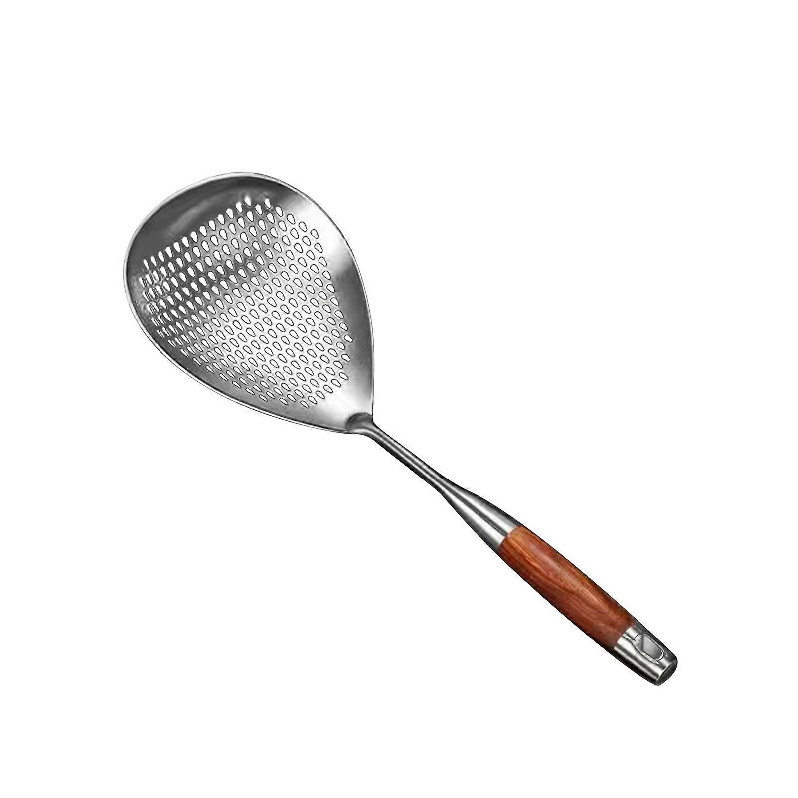 Stainless Steel Strainer Spoon Heat Insulation Colander Mesh Filter Cooking