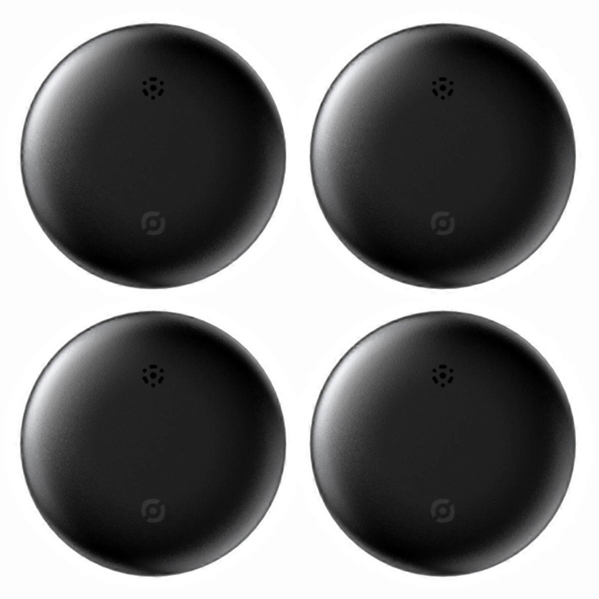 4 PCS GPS Tracker Key Finder Bluetooth Smart Tag Mini GPS Tracker Pet Key Bag Finder for IOS Black