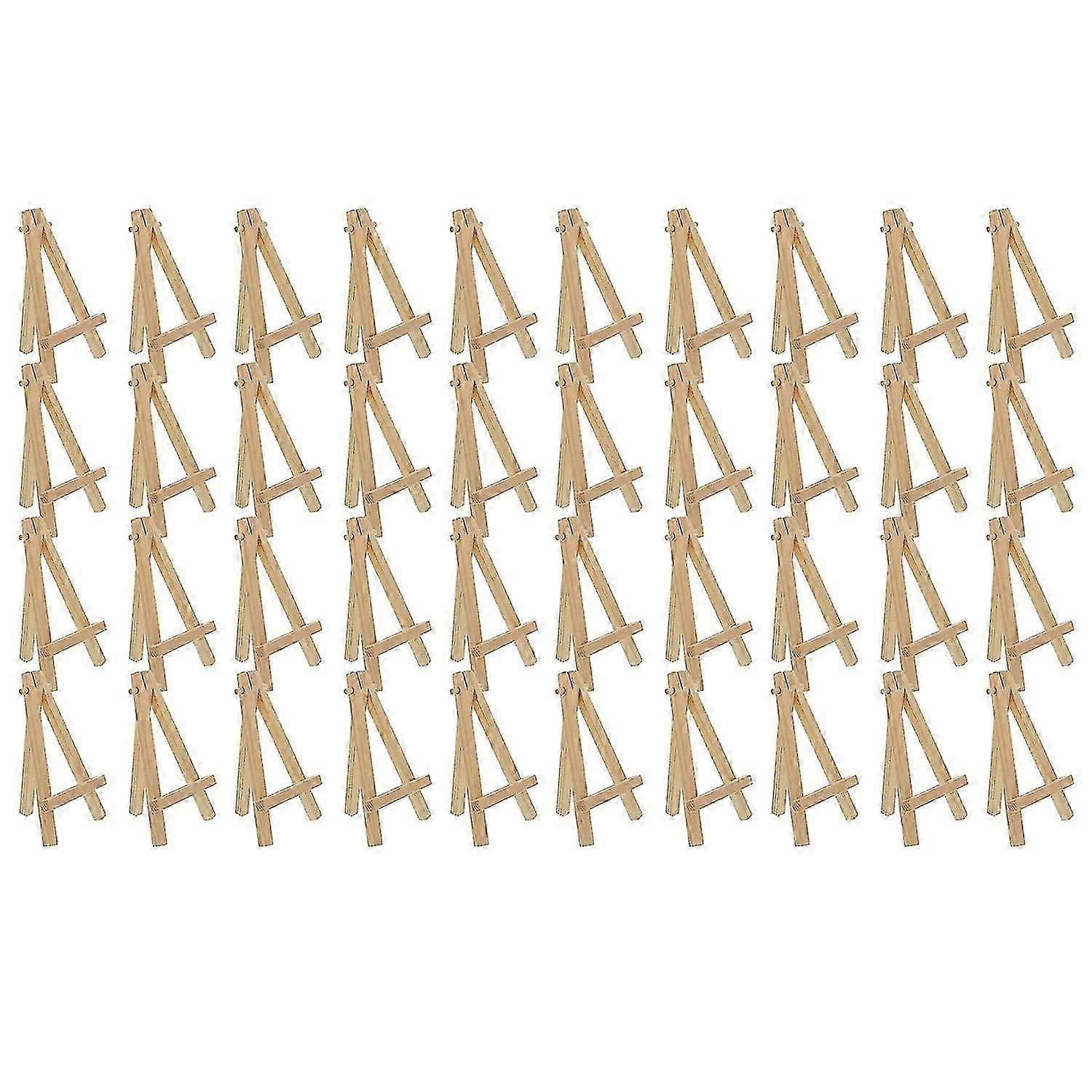 Mini Wood Display Easel, 40pcs, Perfect For Displaying Small Canvases, Business Cards, Photos-haoyi