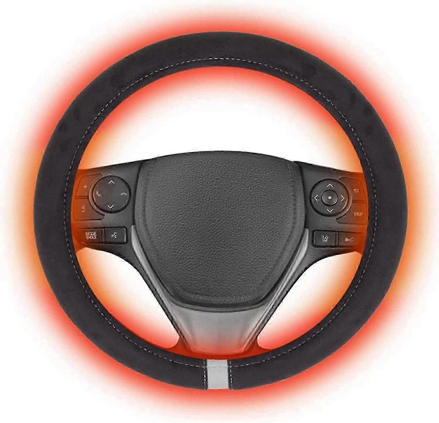 Auto beheizte Lenkradabdeckung 12v 15 im Auto Universal Winter Lenkradheizung Handwärmer Radschutzabdeckung