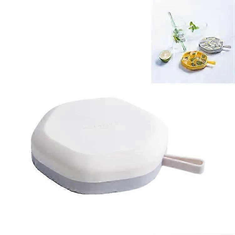Hexagonal Ice Cube Mold-DIY Creative Storage Box,White White well