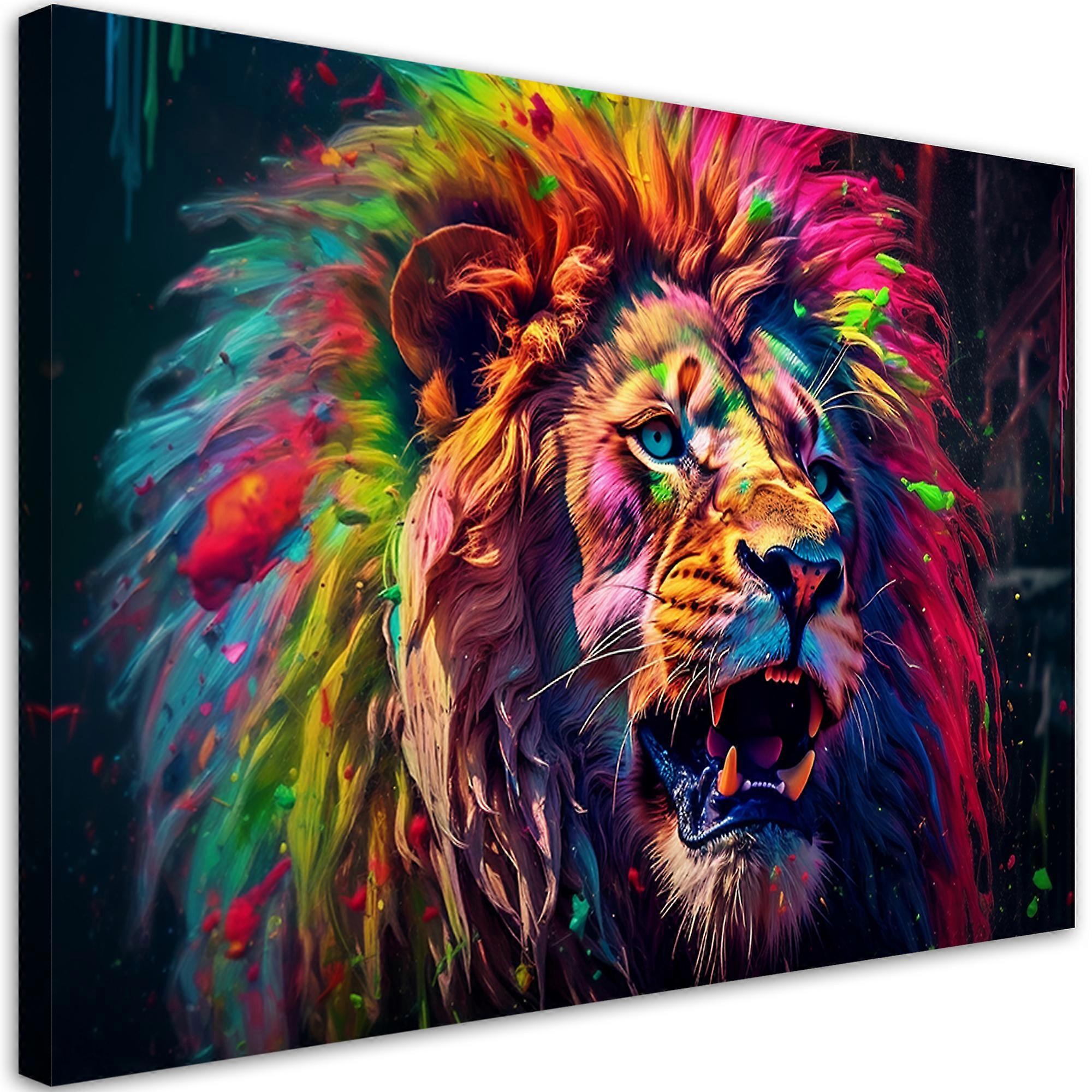 Lienzo, Color León Neón - 60x40