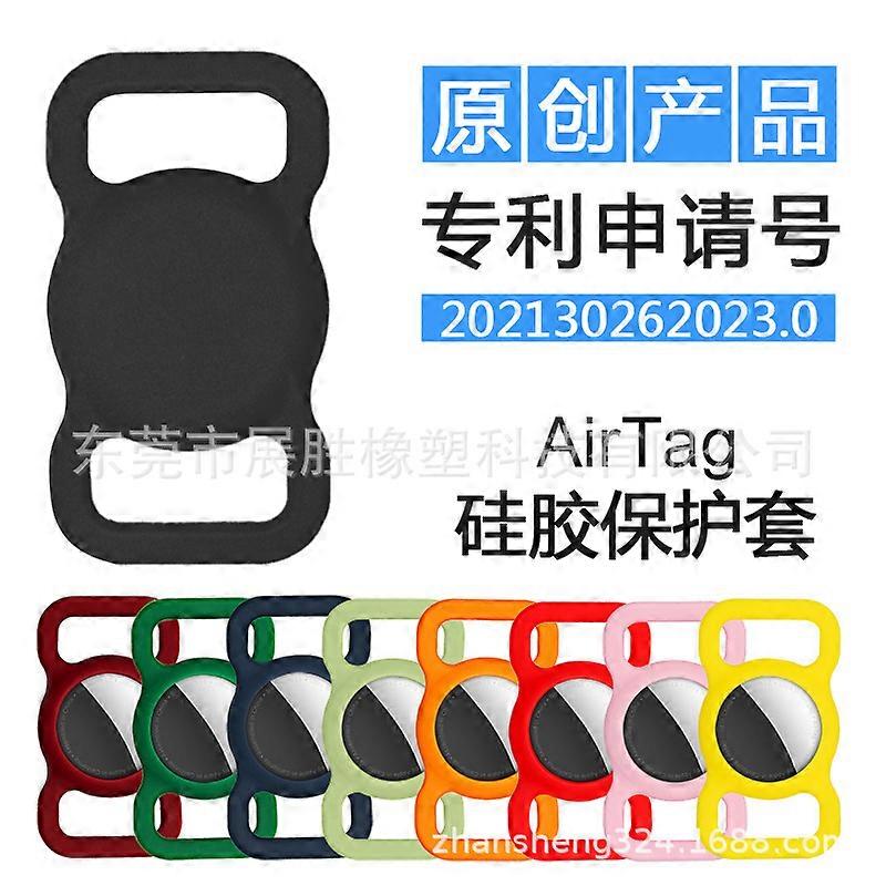 Passer for kjæledyr og hunder tapt Airtag silikon Apple tracker beskyttelsesveske anti-tapt rød