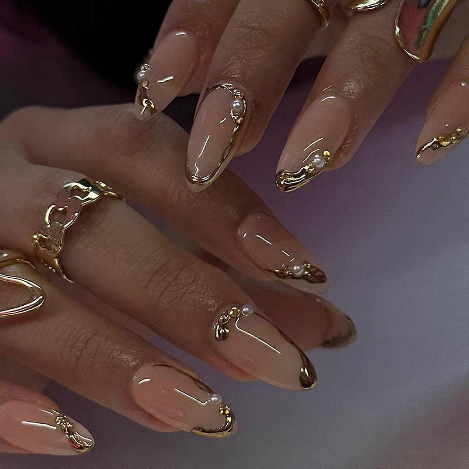 Mandelnageltips · Lösnagellim · Nagelfix · Press-on-nagel · Konstgjorda lösnaglar för kvinnor och flickor · Gåvor